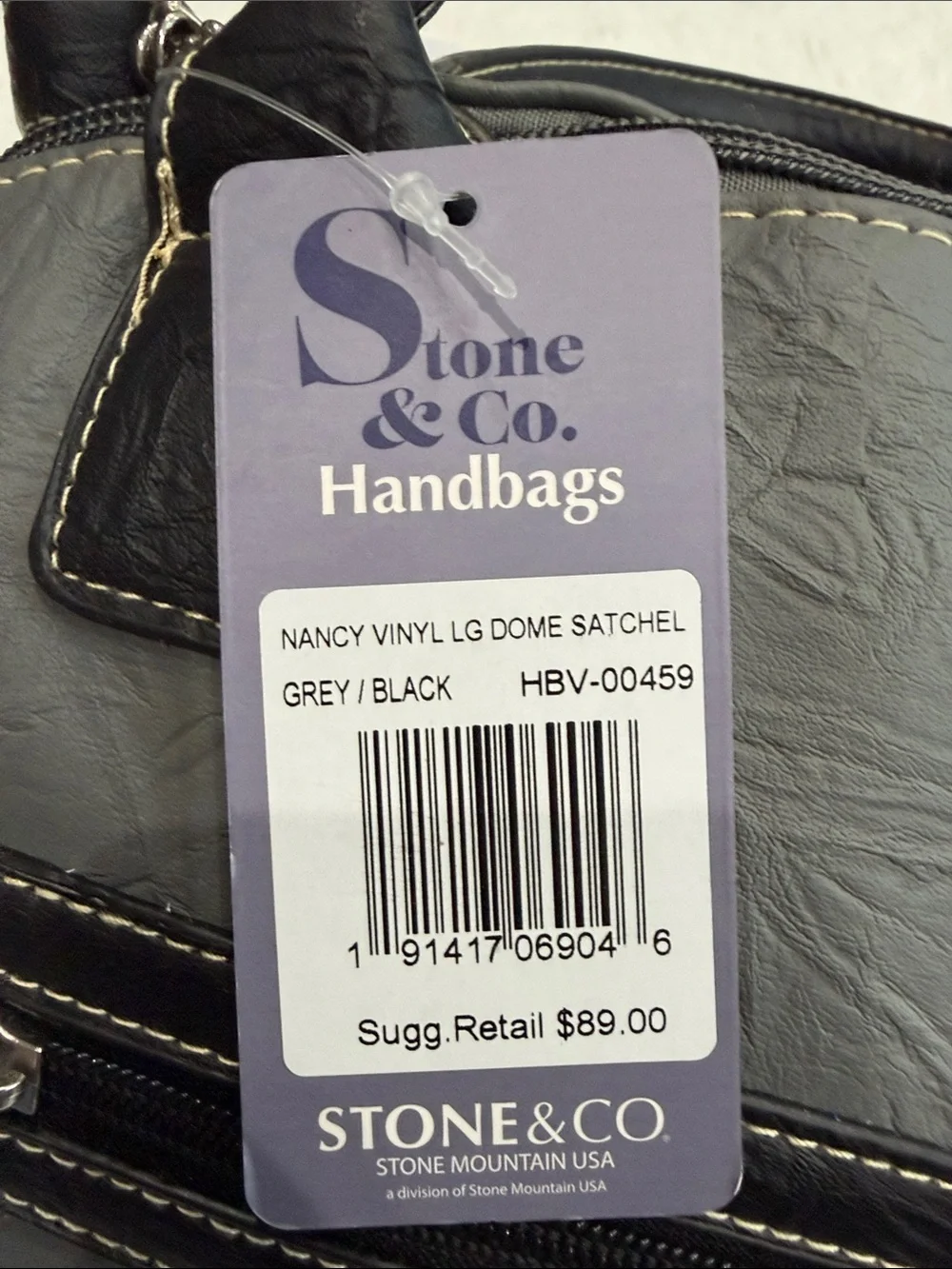 Stone & Co. Gray and Black Women’s Shoulder Satchel - Picture 13 of 17